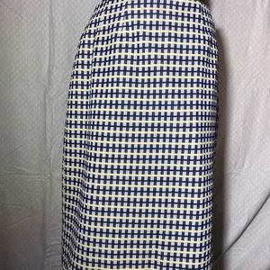 Vintage pencil skirt plaid side zip